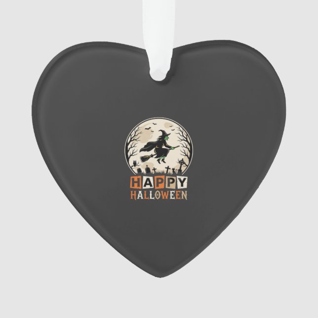 Joyeux Halloween Sorcière Lune Cimetière Conceptio (devant)