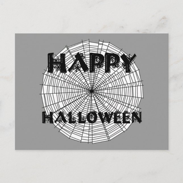 Joyeux Halloween sur une carte postale avec texte  (Devant)