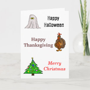 Joyeux Halloween, Thanksgiving, Carte de Noël