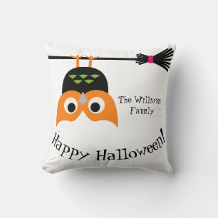 Joyeux Halloween Upside Down Owl avec Coussin Broo
