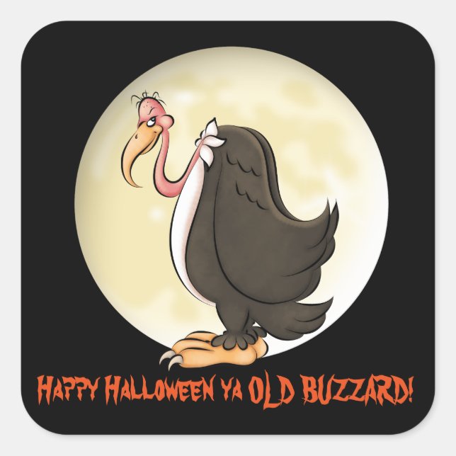 Joyeux Halloween ya vieille buzzard autocollant (Devant)