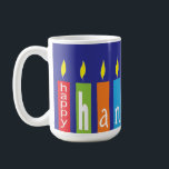Joyeux Hanoukka bougies Mug<br><div class="desc">Heureux Hanoukka bougies Mug. Lumineuse, éclairée, la menorah bougie la tasse, juste à temps pour votre cadeau Chanukah/Hanoukka. Toujours amusant de le remplir avec des dreidels préférés, des bonbons, des gélules ou ?, enveloppé dans du cellophane et un petit ruban doux! Profitez et Joyeux Chanukah/Hanoukka ! Merci de vous être...</div>