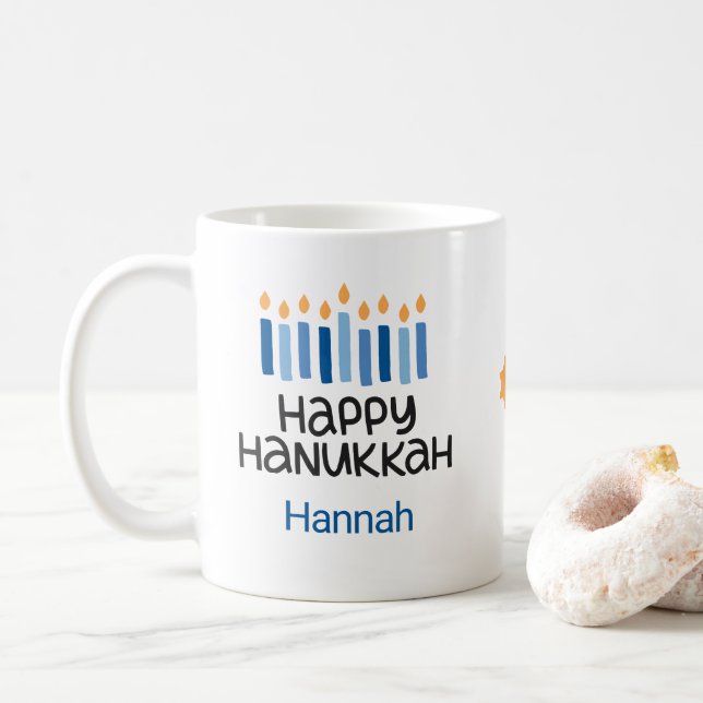 Joyeux Hanoukka Kids Adorable Nom Mug (Avec donut)