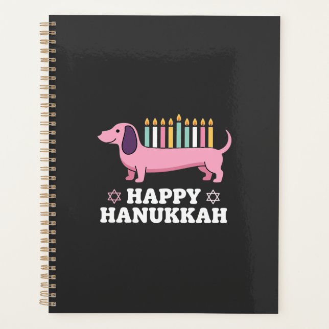 Joyeux Hanukkah chien teckel (Devant)