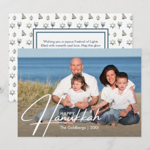 Joyeux Hanukkah Photo de famille Carte de Hanukkah