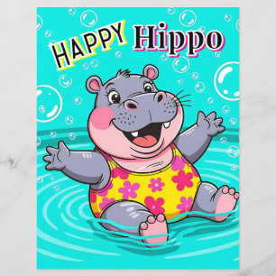Joyeux Hippo   Belle caricature de l'art de la pép