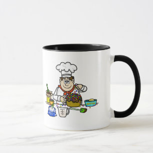 Joyeux Homme Baker Décorant Gâteau Mug