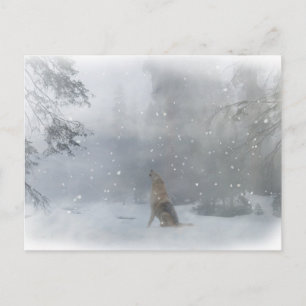 Joyeux "Howl" idays Wolf dans la carte postale de