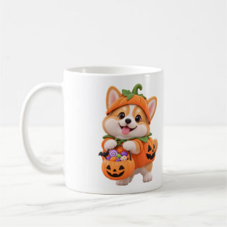Joyeux Howl-o-ween Mug Chouette Citrouille Corgi H