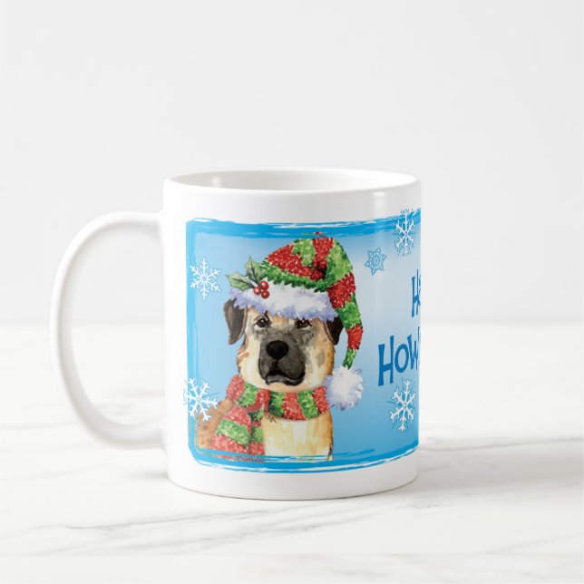 Joyeux Howlidays Anatolian Shepherd Coffee Mug (Gauche)