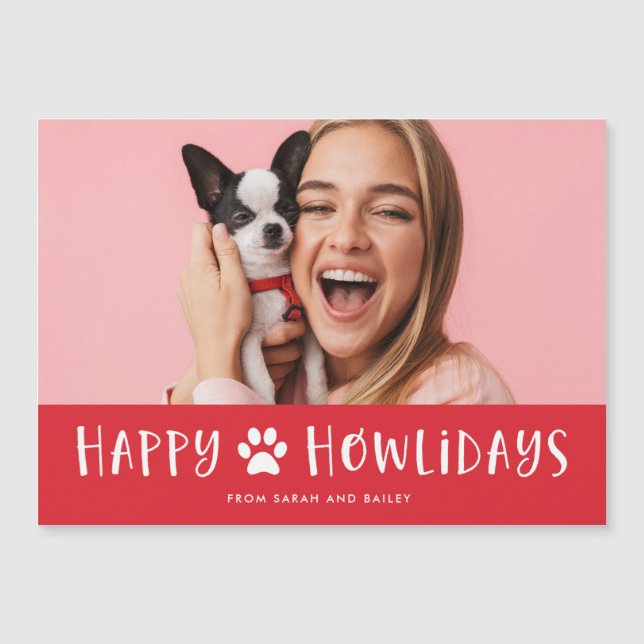 Joyeux Howlidays avec photo| Noël de chien drôle (Devant)