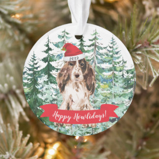 Joyeux Howlidays Brown Cocker Spaniel Chien Noël
