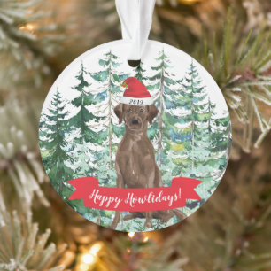Joyeux Howlidays Brown Labrador Chien de Noël