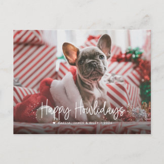 Joyeux Howlidays Carte de Noël pour animaux à phot