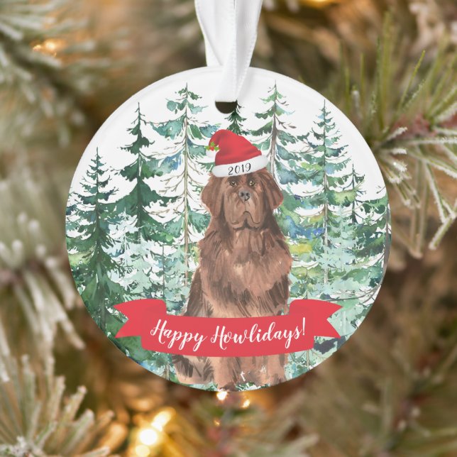 Joyeux Howlidays Chien de Terre-Neuve Noël (Arbre)