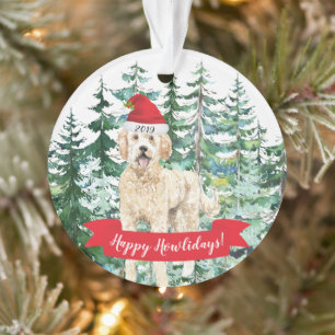 Joyeux Howlidays Golden Doodle Dog Noël