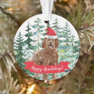 Joyeux Howlidays Labradoodle Dog Christmas