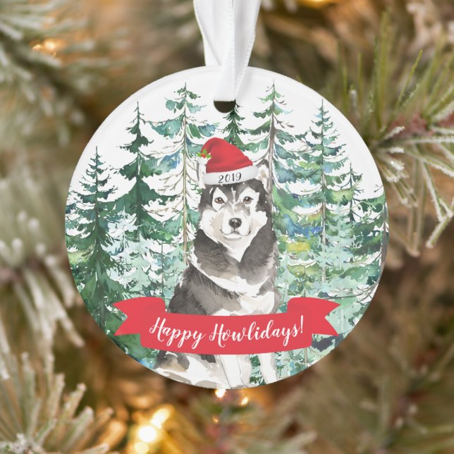 Joyeux Howlidays Malamute Dog Christmas (Arbre)