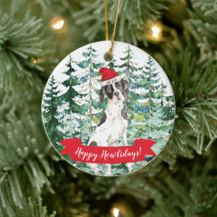 Joyeux Howlidays Ornement de Noël Pointer Anglais
