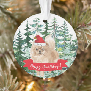 Joyeux Howlidays Pomeranian Chien de Noël