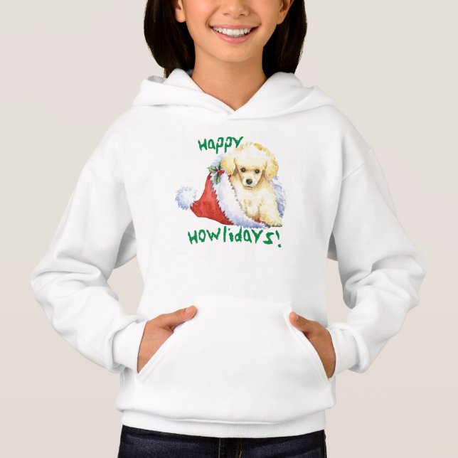 Joyeux Howlidays Toy Poodle T-Shirt (Devant)