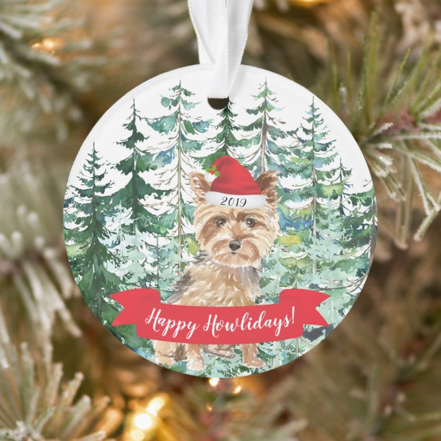 Joyeux Howlidays Yorkshire Terrier Chien Noël (Arbre)