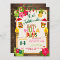Joyeux HulaDays Noël Luau Invitation