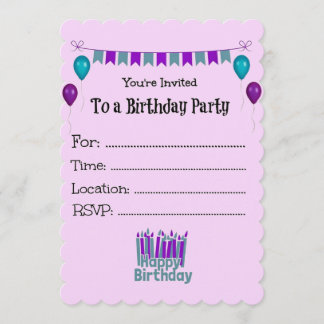 Joyeux Invitation de fête d'anniversaire