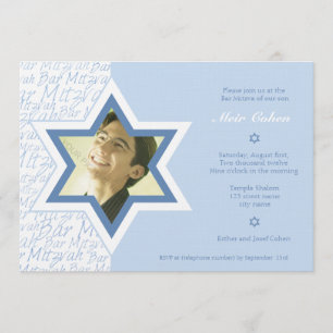 Joyeux - invitation de Mitzvah de barre