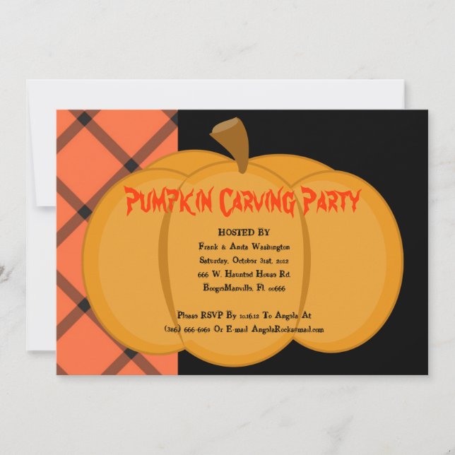 Joyeux Invitation du parti Halloween (Devant)