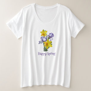 Joyeux iris et jonquilles de printemps