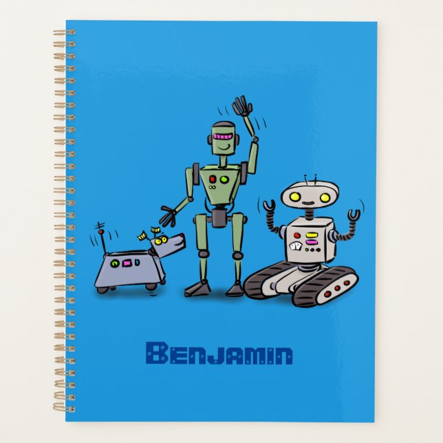 Joyeux joli dessin de trois robots trio (Devant)
