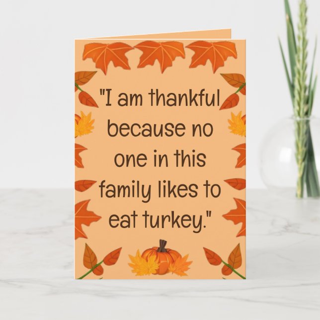 Joyeux jour de dinde (Version 3) Carte de vacances (Devant)