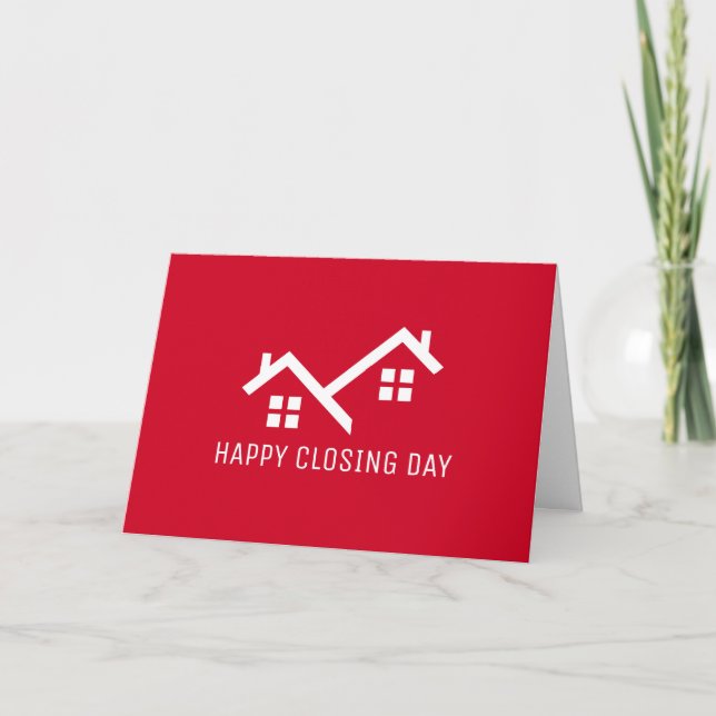 Joyeux jour de fermeture Immobilier Moderne Red Ho (Devant)
