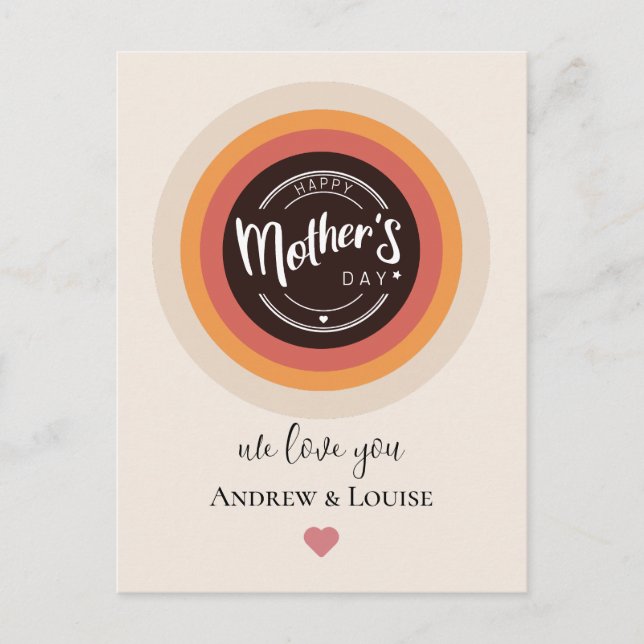 Joyeux jour de la mère Carte postale (Devant)