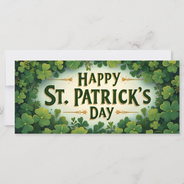 Joyeux jour de la Saint-Patrick Art de trèfle (Devant)