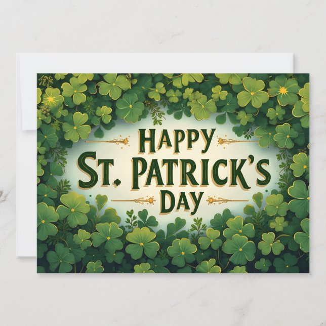 Joyeux jour de la Saint-Patrick Art de trèfle (Devant)