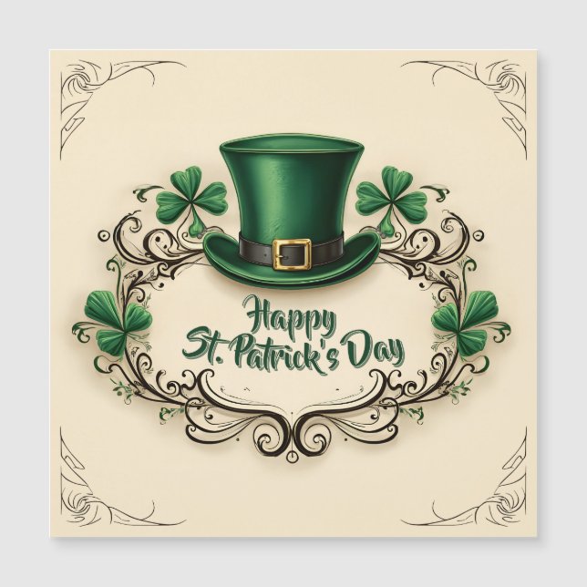 Joyeux jour de la Saint-Patrick, motif de trèfle (Devant)