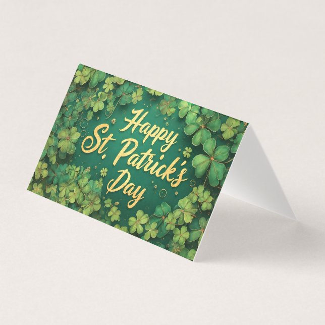 Joyeux jour de la Saint-Patrick, motif de trèfle (Front)
