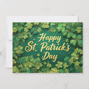 Joyeux jour de la Saint-Patrick, motif de trèfle