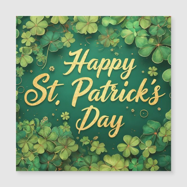 Joyeux jour de la Saint-Patrick, motif de trèfle (Devant)