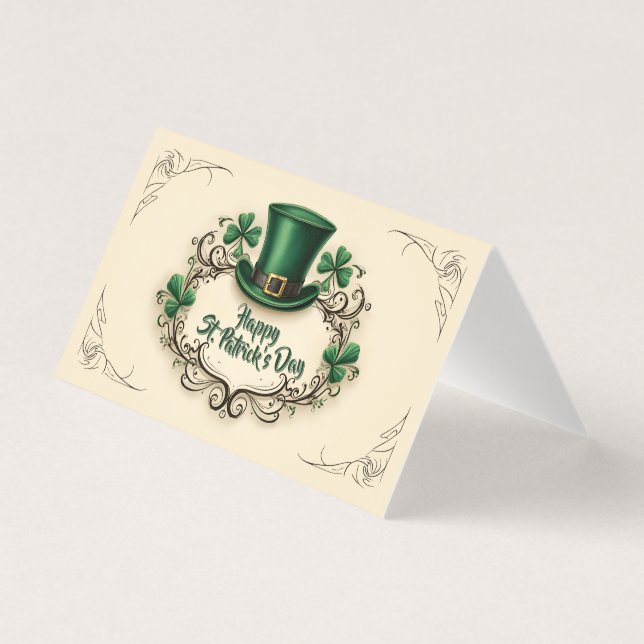 Joyeux jour de la Saint-Patrick, motif de trèfle (Front)