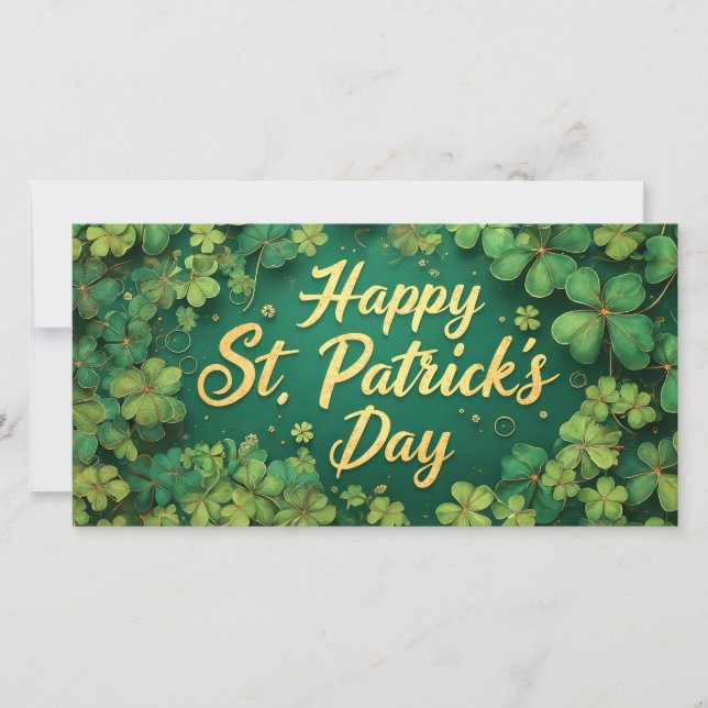 Joyeux jour de la Saint-Patrick motif trèfle (Devant)