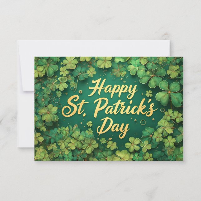 Joyeux jour de la Saint-Patrick motif trèfle (Devant)