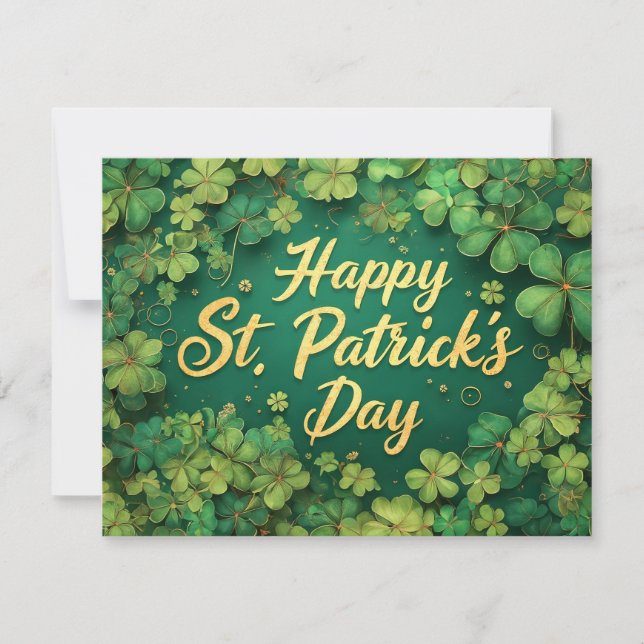 Joyeux jour de la Saint-Patrick motif trèfle (Devant)