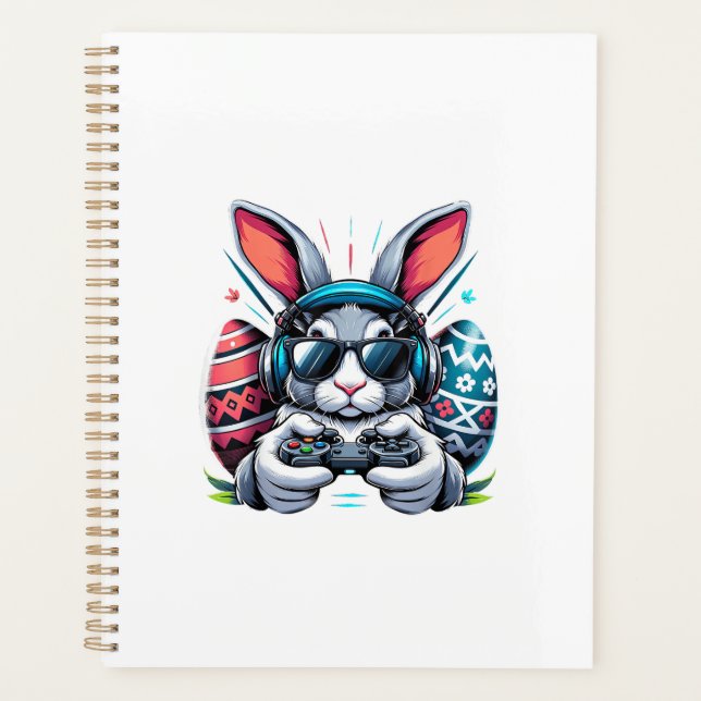 Joyeux Jour de Pâques Garçons Lapin Œuf Jeu Vidéo  (Devant)