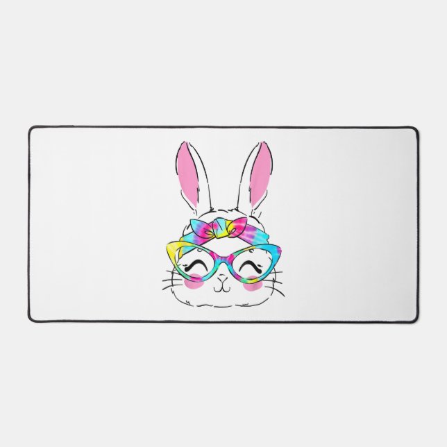 Joyeux jour de Pâques lapin mignon lapin face Tie  (Recto)