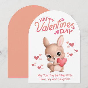 joyeux jour des valentines, mignonne carte d'arc d