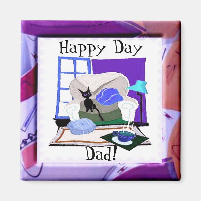 Joyeux Jour Papa Magnet (Devant)