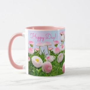 Joyeux Jour rose floral Mug